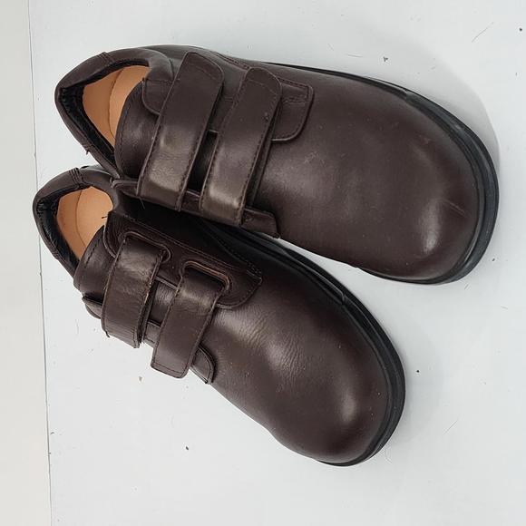 Apex Mens Brown Ambulator Conform Double Strap Casual Shoes Size 10 - Picture 1 of 12